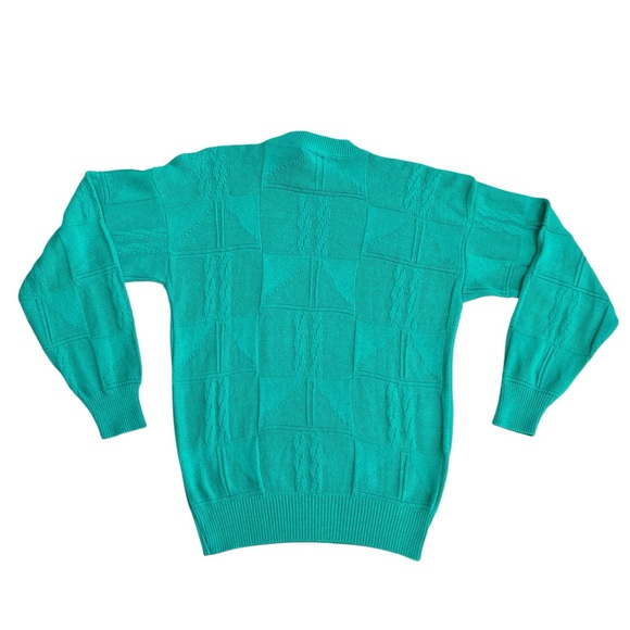 Vintage Men's Teal Crewneck Sweater - Picture 2 of 4